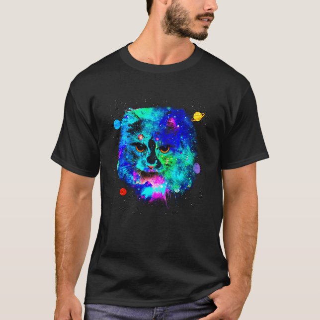 Katter i yttre rymden t shirt (Framsida)