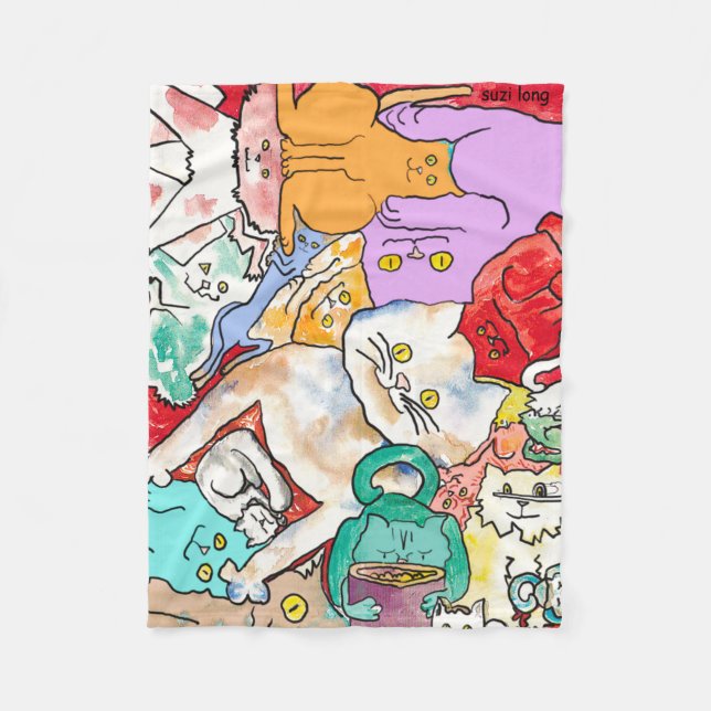 KATTER! JAG ÄLSKAR KATTER!  FILT (Framsidan)