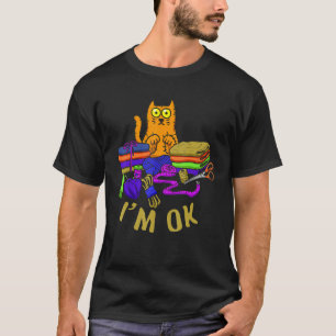 Katter jag är okej djur kattunge tass kärlek husdj t shirt