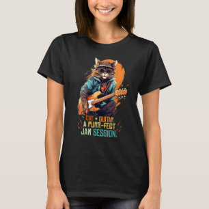 Katter Jam Session för purr-fekta Rock'n Roll Pojk T Shirt