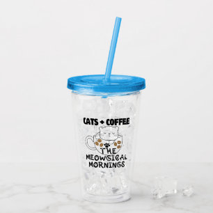 Katter + kaffe = köttmorvar.w. take away mugg