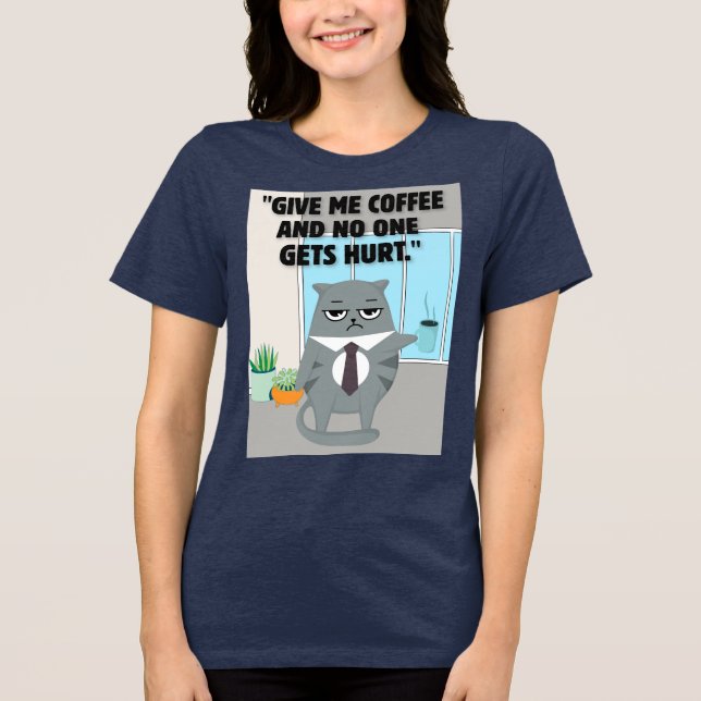 Katter, kaffeoffert t shirt (Framsida)