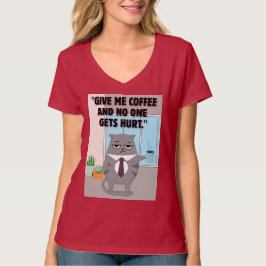 Katter, kaffeoffert t shirt