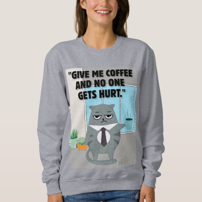 Katter, kaffeoffert t shirt (Framsida)