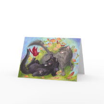 Katter, kardinaler och ro/får det väl kortet