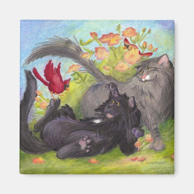 Katter, kardinaler och Ro / Magnet (Framsidan)