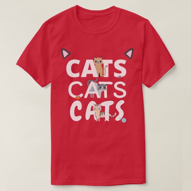 Katter, katter, katter, katter, katt 5 t shirt (Design framsida)