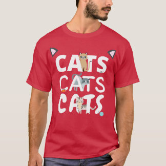 Katter, katter, katter, katter, katt 5 t shirt