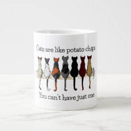 Katter, katter, katter och en kattunge-kaffe Mugg Jumbo Mugg