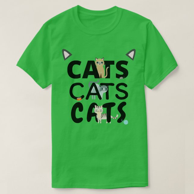 Katter, katter, katter t shirt (Design framsida)