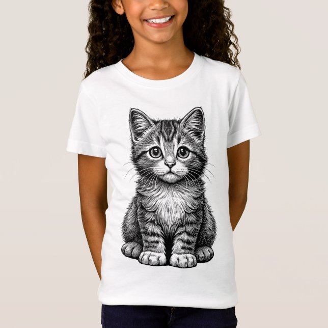 Katter, kattungar, kattdjur bilder t shirt (Framsida)