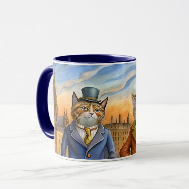 Katter klädda i London Mugg (Framsida vänster)