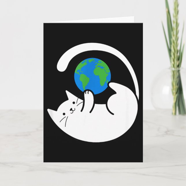 Katter Kontrollerar Världen Print  Kort (Framsida)