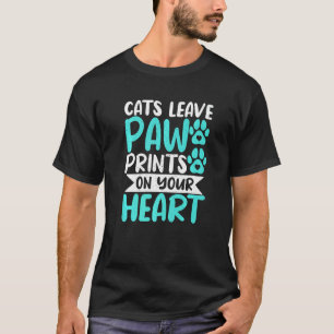 Katter Lämnar Tassavtryck På Ditt Hjärta Kitty Kat T Shirt