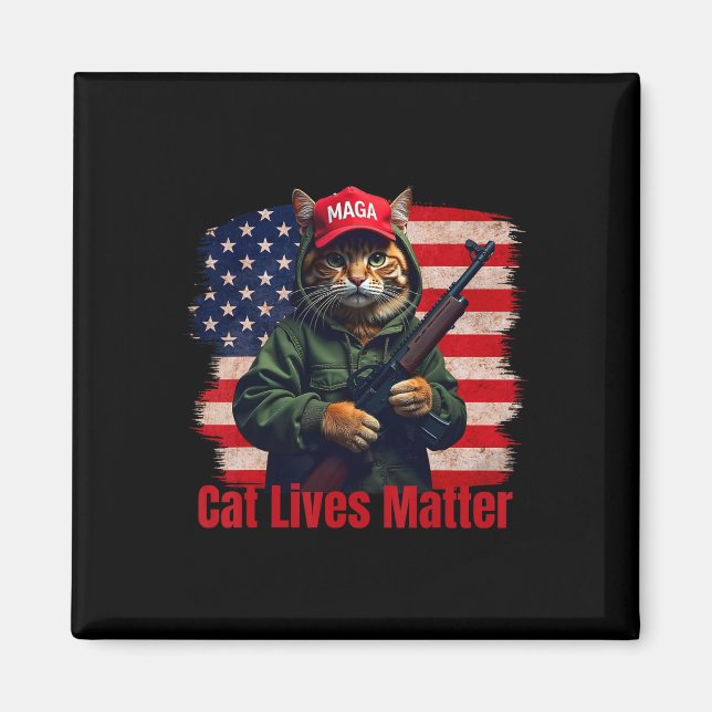 Katter lever problem med en märklig trend 2024 Cat Magnet (Framsidan)