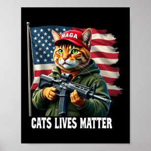 Katter lever problem med en märklig trend 2024 Cat Poster