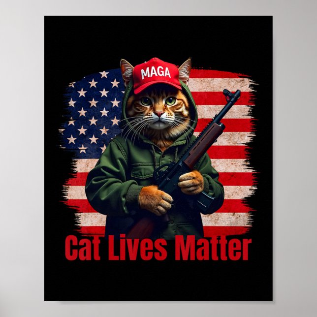 Katter lever problem med en märklig trend 2024 Cat Poster (Framsidan)