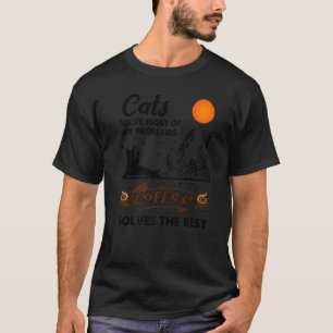 Katter Löser De Flesta Av Mina Problem Kaffe Löser T Shirt