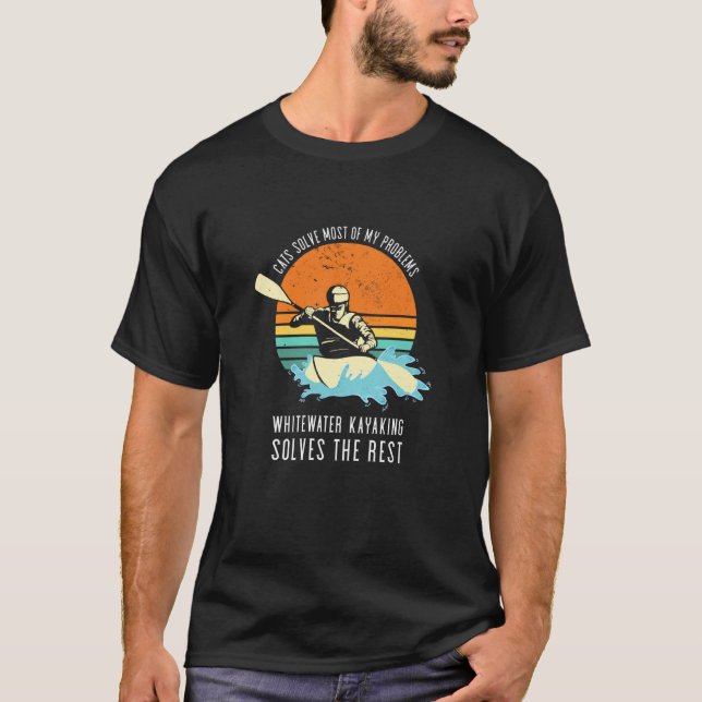 Katter Löser De Flesta Av Mina Problem Whitewater  T Shirt (Framsida)