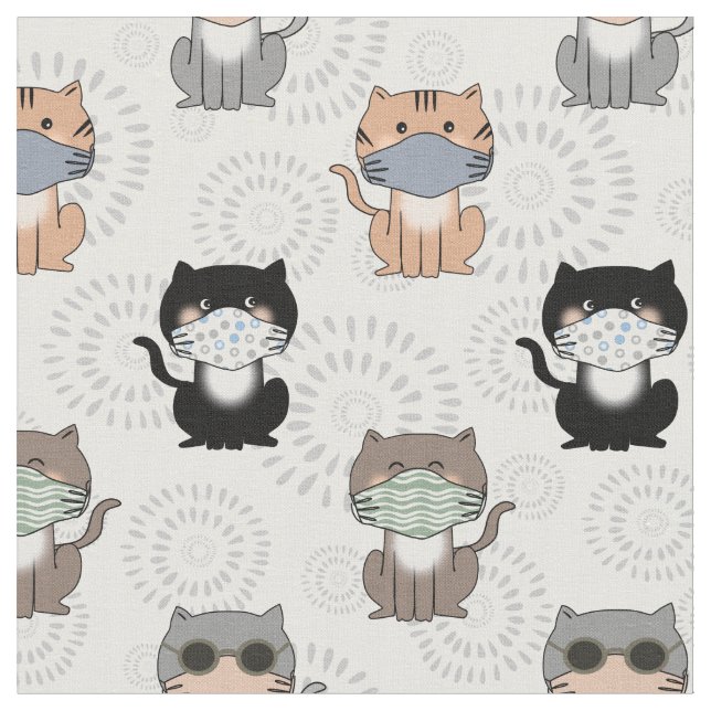 Katter med Coola för masker i ansikte Tyg (Närbild)