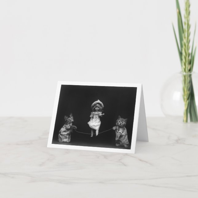 Katter med Doll Kort (Framsida)