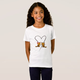 Katter med hjärta t shirt