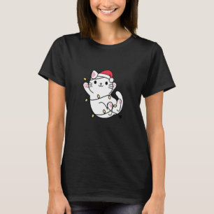Katter med jultomten Light Merry Catmas C T Shirt