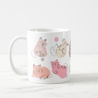 Katter med utskrift mugg