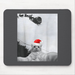 Katter Meme Rolig Katt Selfie Med Tomtehatt Jul Musmatta