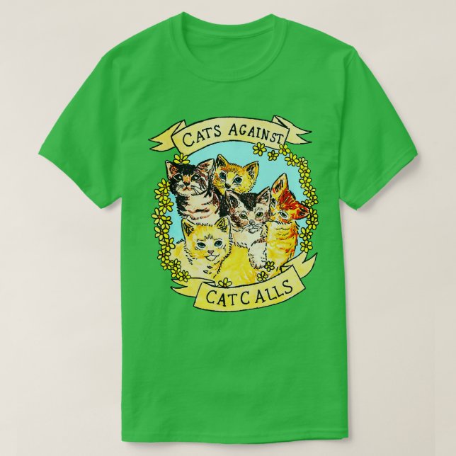 Katter mot Cat Call V T Shirt (Design framsida)