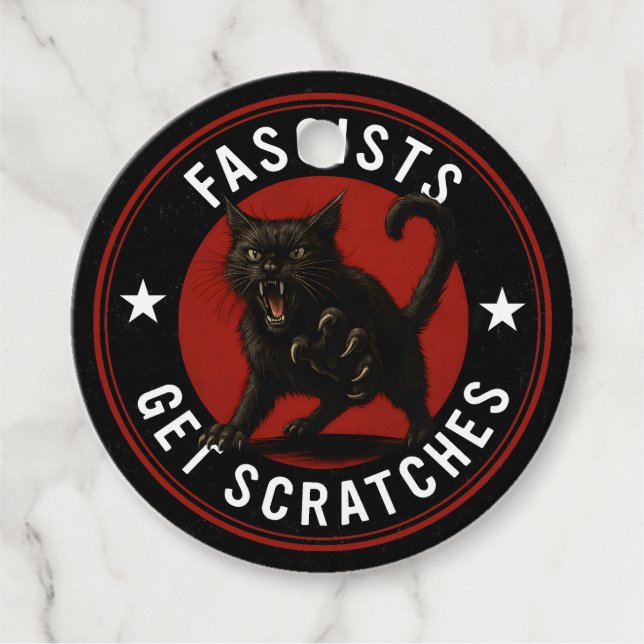 Katter mot fascister gåvor etiketter (Framsida)