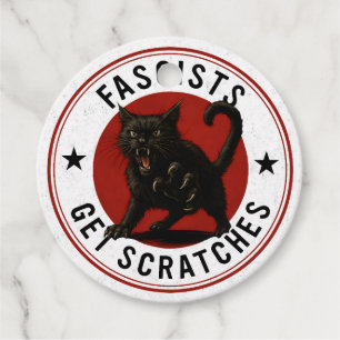 Katter mot fascister gåvor etiketter