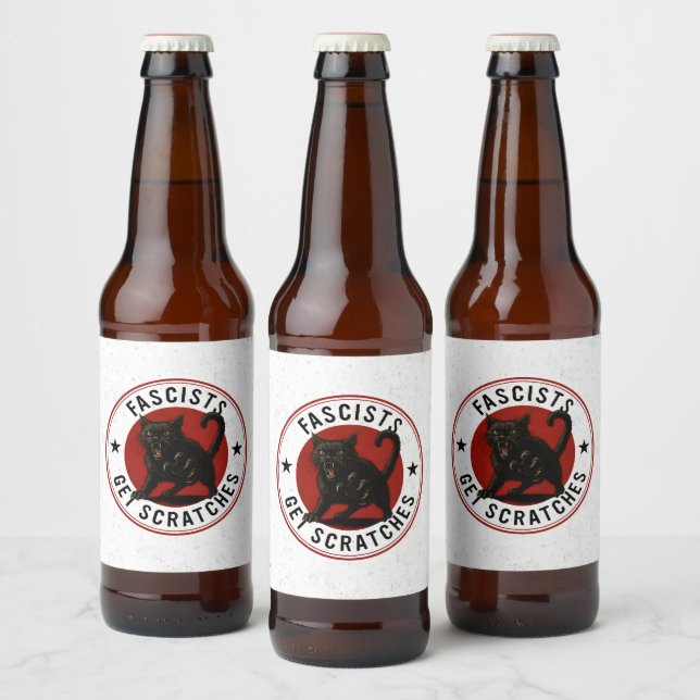 Katter Mot Fascister Ölflaska Etikett (Flaskor)