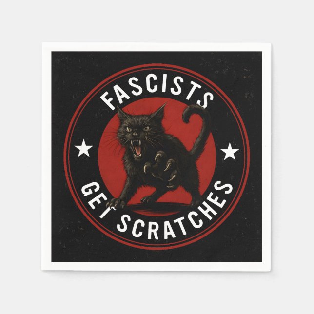 Katter mot fascister pappersservett (Framsidan)