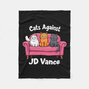 Katter mot J.d. Vance Chilless Cat Dam Couch Fleecefilt