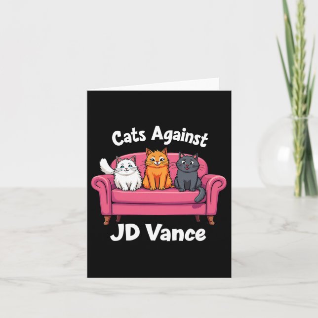 Katter mot J.d. Vance Chilless Cat Dam Couch Kort (Framsida)