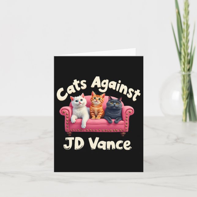 Katter mot JD. Vance Chilless Cat Dam Couch Li Kort (Framsida)