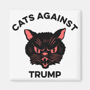 Katter mot politisk protest för trumf magnet