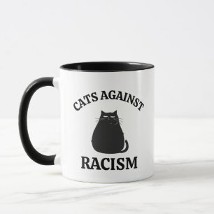 Katter mot rasism: Rolig politisk humor kattmamma Mugg