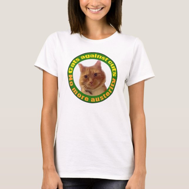 Katter mot snitt tee shirt (Framsida)