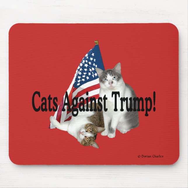 "Katter mot trumf" Mousepad Musmatta (Framsidan)