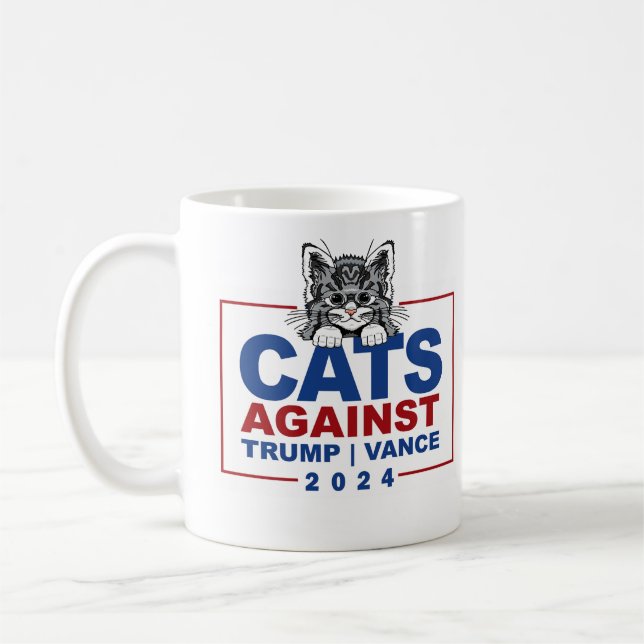 Katter mot trumma kaffemugg (Vänster)