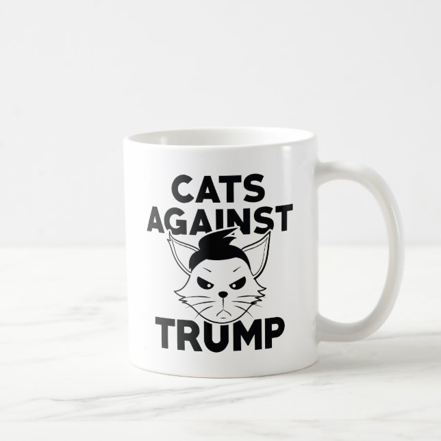 Katter mot trump kaffemugg (Höger)