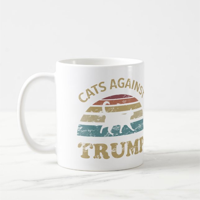 Katter mot trump kaffemugg (Vänster)