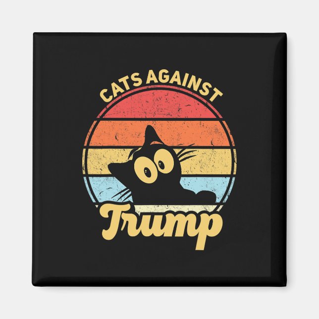 Katter mot Trump-påfrestning 2020 Val Magnet (Framsidan)