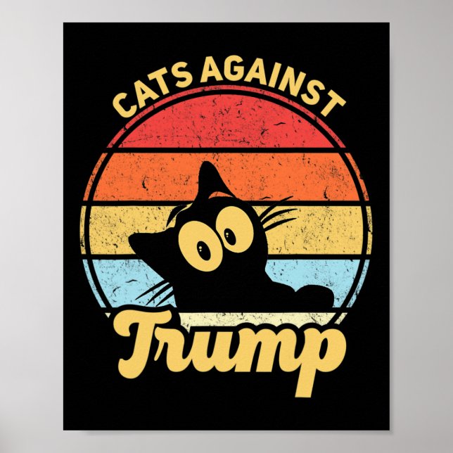 Katter mot Trump-påfrestning 2020 Val Poster (Framsidan)