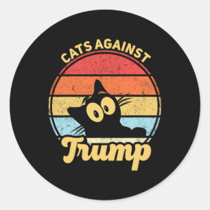 Katter mot Trump-påfrestning 2020 Val Runt Klistermärke