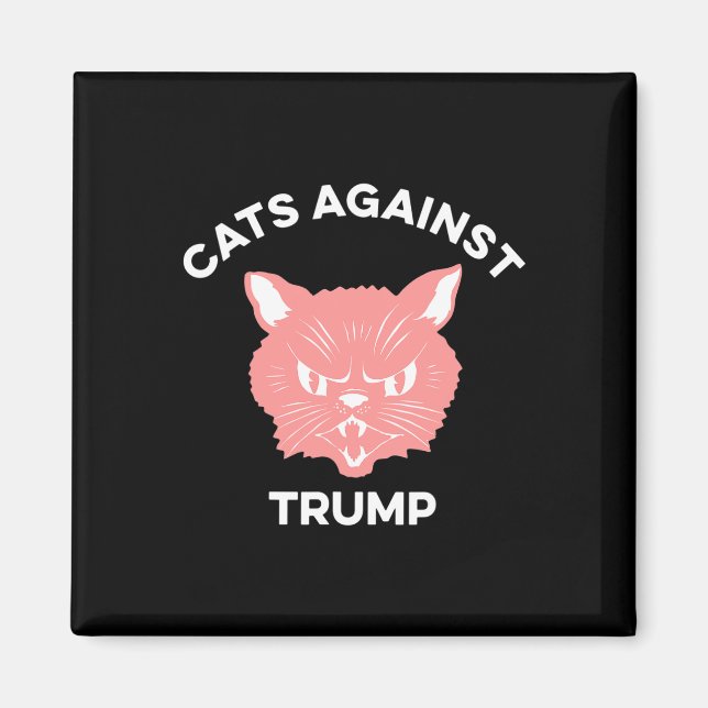 Katter mot Trump politisk protest  Magnet (Framsidan)
