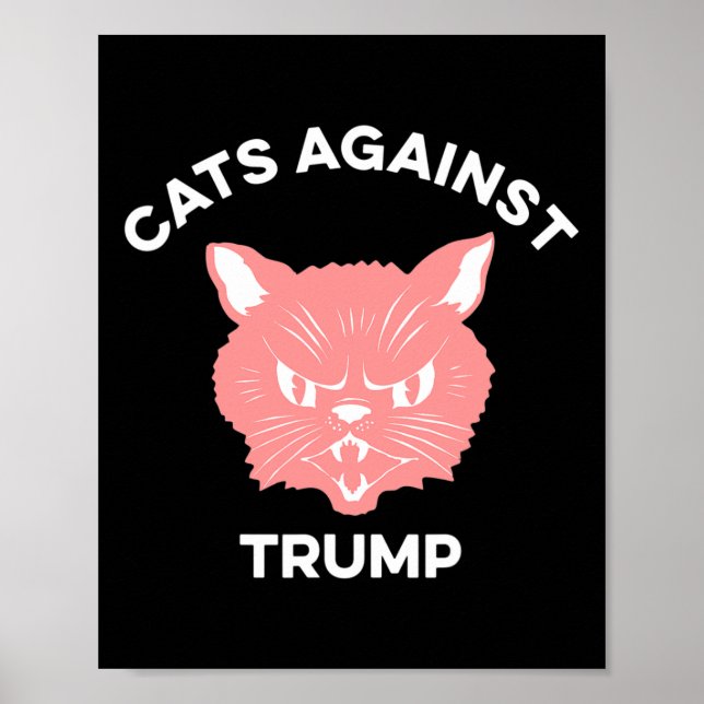 Katter mot Trump politisk protest  Poster (Framsidan)