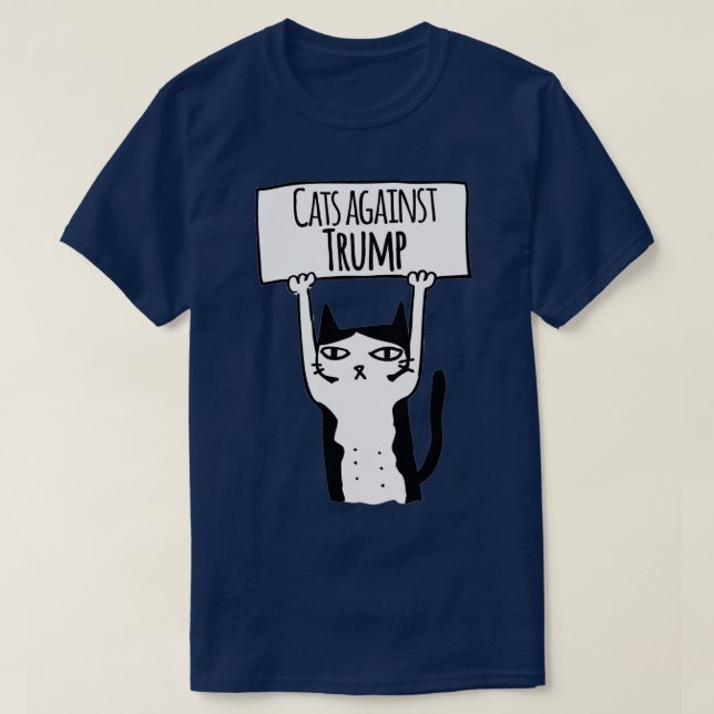 Katter mot trump t shirt (Design framsida)